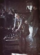 Anders Zorn flaskplockerskan oil painting